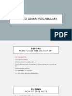 How To Learn Vocabulary