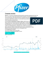 Company Overview: Pfizer Inc. Is An American Multinational Pharmaceutical Corporation Headquartered in New York