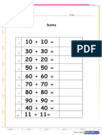 Adding Doubles 2 Digits Worksheet PDF