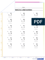 Add 2 To 1 Digit Numbers Worksheet PDF