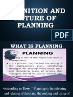 Definition and Nature of Planning