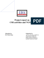 Project Report On CSR Activities and NGO Visit: Submitted To Submitted by