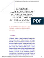 Etimológia Palabra, Hablar y Otras Asociadas