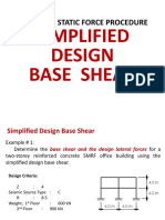 Simplified Static Force Procedure: Simplified Design Base Shear
