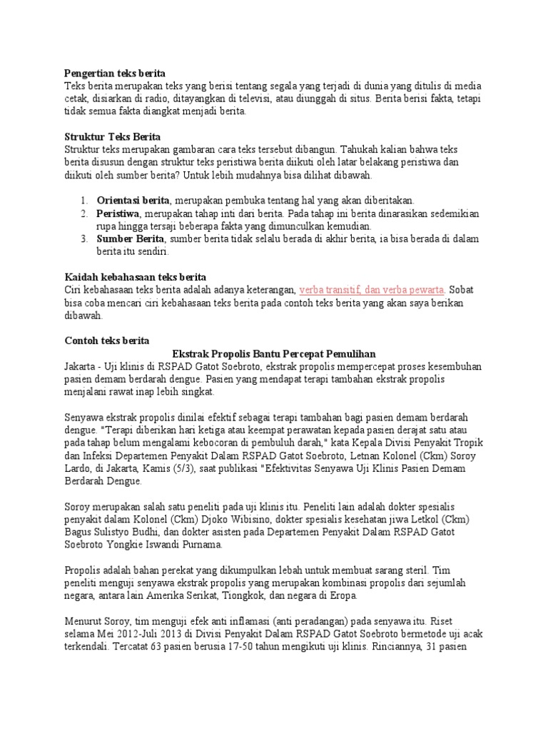 Pengertian Teks Berita Pdf