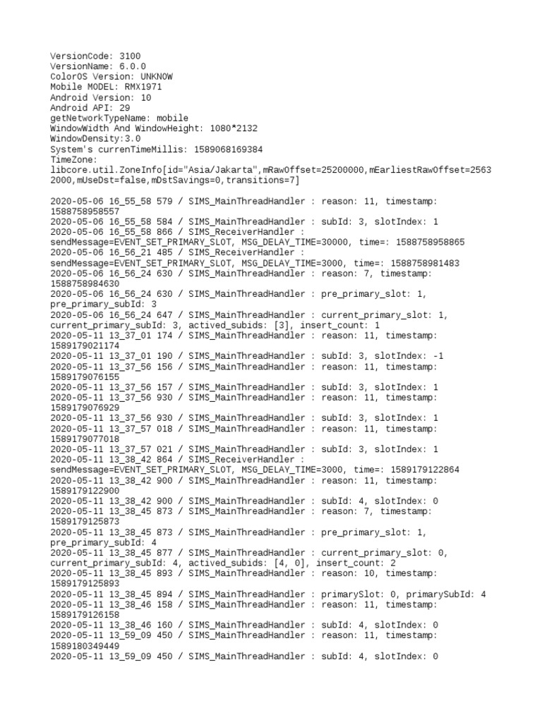 SIM Card Slot Change Log | PDF | Mobile Linux | Smart Devices