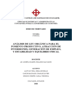 Analisis de La Ley de Fomento Productivo