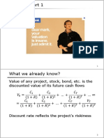 Value of Any Project, Stock, Bond, Etc. Is The Discounted Value of Its Future Cash Flows