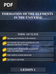 Lesson 1 Big Bang and Formation of Elements