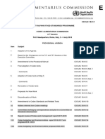 Agenda Item 1 CX/CAC 18/41/1 Joint Fao/Who Food Standards Programme