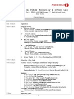 Workshop On Cyber Security & Cyber Law: Thursday, 1 July, 2010 ASSOCHAM House, 47 Prithviraj Road, New Delhi