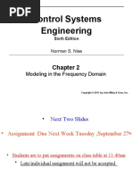 Control Systems Engineering: Modeling in The Frequency Domain