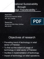 Organizational Sustainability Through Knowledge Transferability