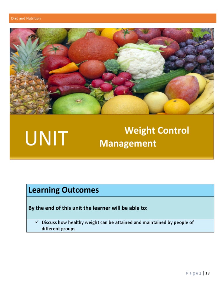 Healthy Weight Management Strategies | PDF | Obesity | Body Mass Index