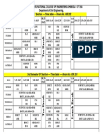 3rd Semester 'A' Section - Time Table - Room No. OB 202