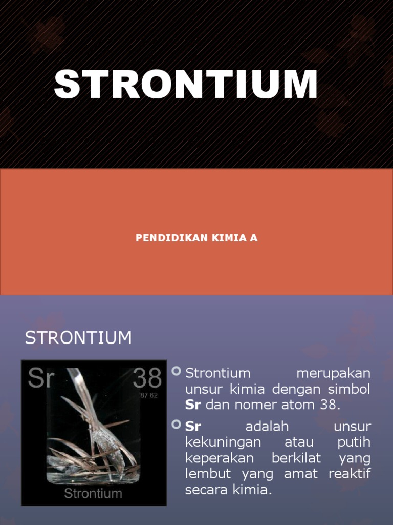 Unsur Kimia Strontium dan Senyawanya | PDF
