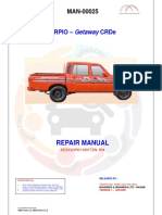 Mahindra SCORPIO GETAWAY CRDe REPAIR MANUAL MAN 00025 Rev 1 PDF