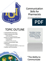 Dispensing - Lecture - 10 - Communication Skills For Pharmacists - Rev - 03 - 13 - 2019 PDF