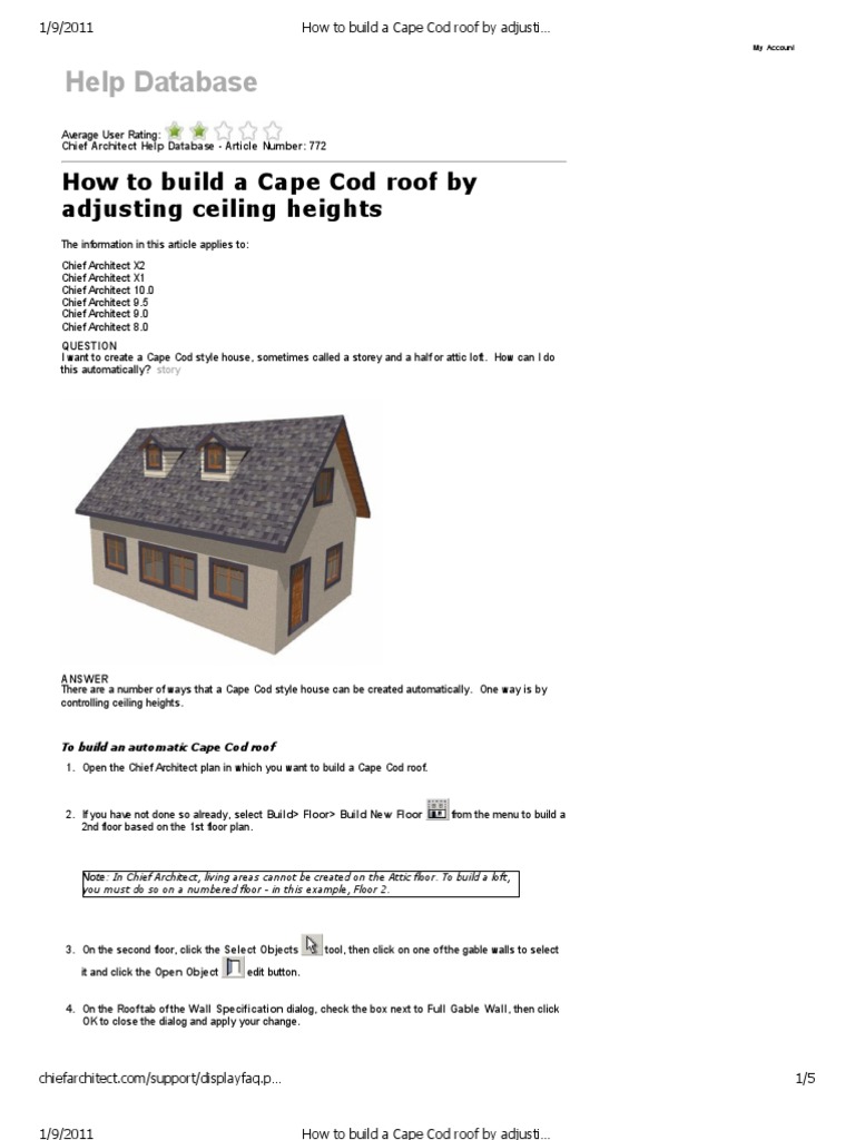 How To Build A Cape Cod Roof By Adjusting Ceiling Heights