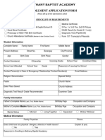 BBA Enrollment Form Front Page PDF