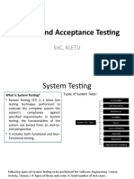 System and Acceptance Testing MP 2018-19