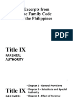Excerpts From The Family Code E.O. 209