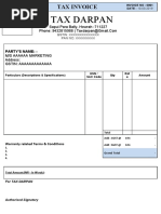 GST Invoice Format Word