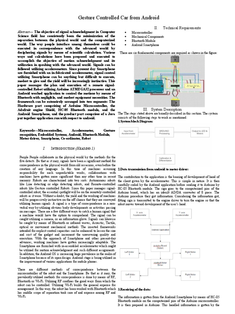 Android Gesture-Controlled Robot System | PDF | Smartphone | Android ...