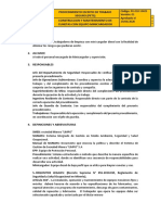 Procedimiento Escrito de Trabajo Seguro (Pets) Construccion Y Mantenimiento de Cunetas Con Equipo Minicargador