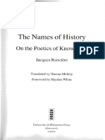 Ranciere J. - The Names of History. On The Poetics of Knowledge-P. 1-41 PDF