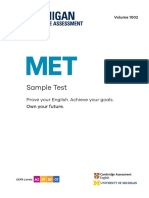 MET Sample Test Booklet PDF
