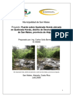 Perfil Proyecto Puente Quebrada Onda