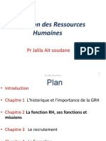 La Gestion Des Ressources Humaines: PR Jalila Ait Soudane