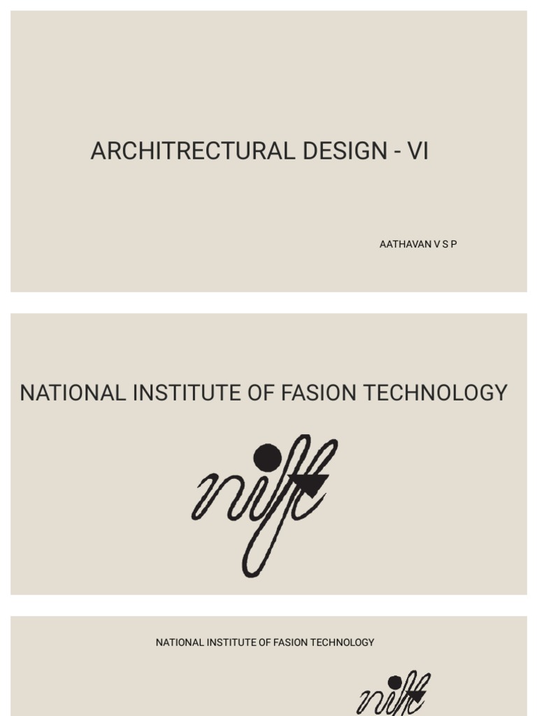 NIFT Architectural Design Overview | PDF | Learning | Science