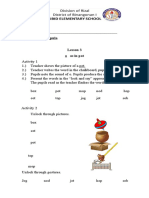 Fuller Activity For Non-Reader Lesson 3