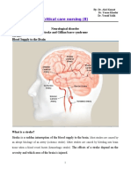 Critical Care Nursing (8) : Neurological Disorder Stroke and Gillian Barre Syndrome Stroke: Blood Supply To The Brain