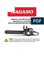 Manual de instruções para motosserra a gasolina