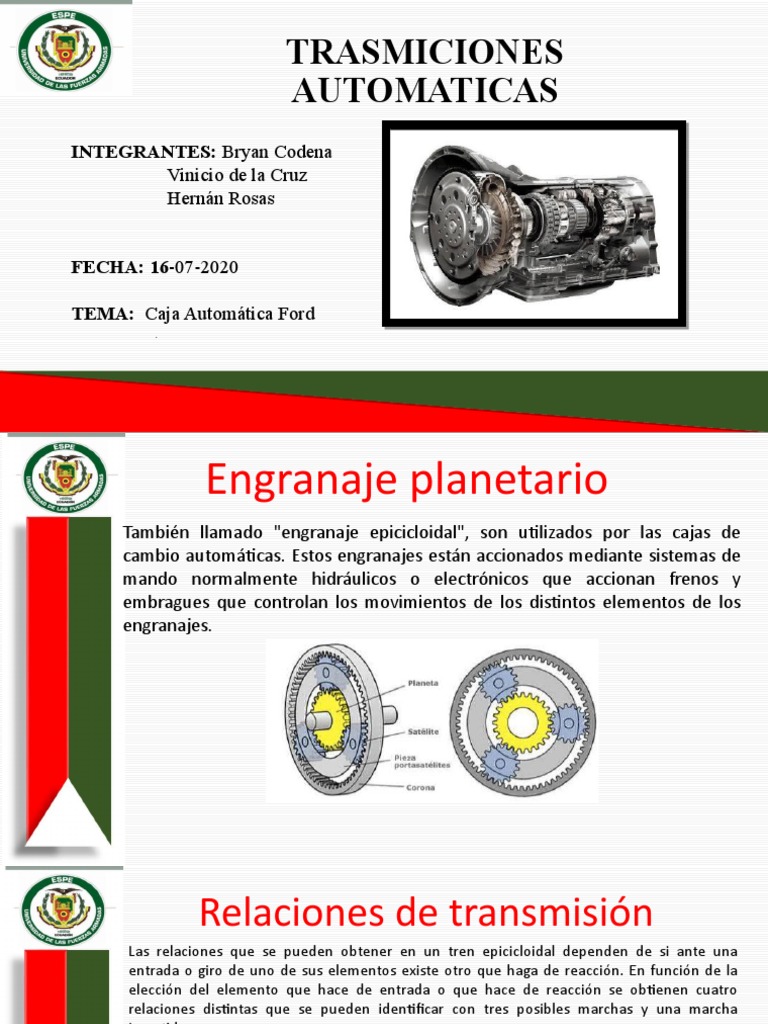 Funcionamiento de la Caja Automática Ford | PDF | Transmisión ...