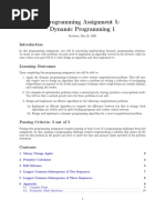 Programming Assignment 5: Dynamic Programming 1