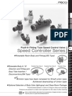 Speed Controller Series: Push-In Fitting Type Speed Control Valve