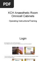 KCH Anaesthetic Room Omnicell Cabinets: Operating Instructions/Training