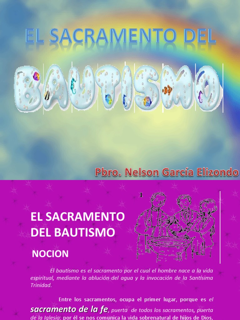 Significado y Efectos del Bautismo | PDF | Bautismo | Sacramentos