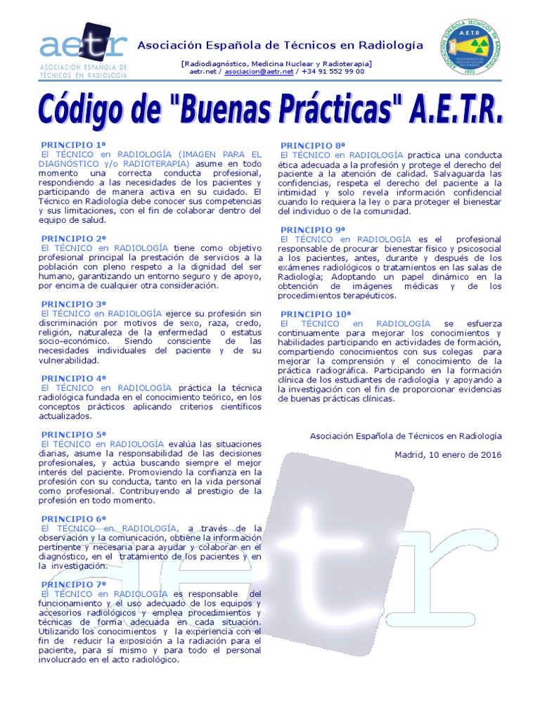 Ética en Radiología: Principios AETR | PDF | Radiología | Medicina