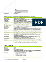 Testing Summary:: Field Description