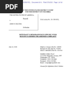 John Bolton Motion To Dismiss