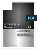 Accounting For Managers: A Cknowledgment