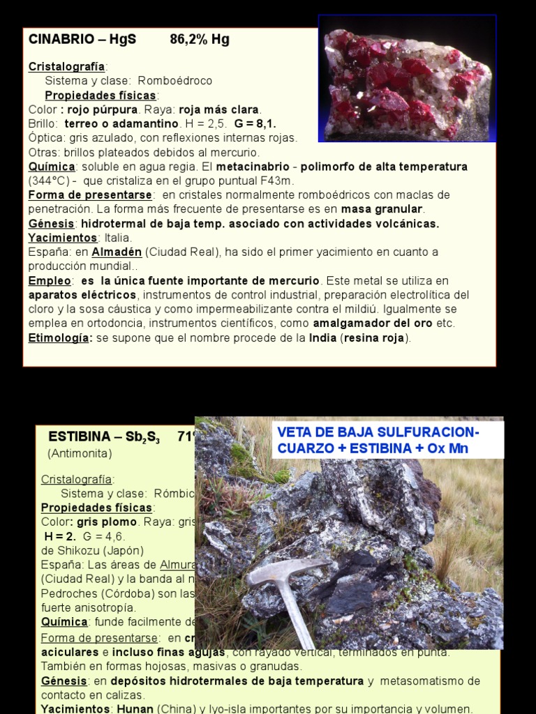 Cap. 7-8 - Mineralogia Descriptiva - Parte 4 | PDF | Clasificación de ...