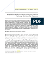 A Qualitative Analysis of The Experiences of Feminist Psychology Educators The Classroom
