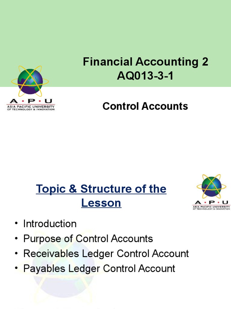 Understanding Control Accounts in Accounting | PDF | Debits And Credits ...