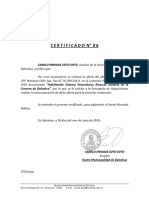 Certificado Reincorporacion